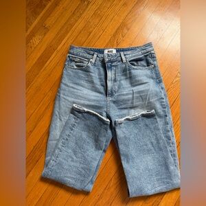 PAIGE Blue Straight Leg Jeans